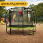 Батут з внутрішньою захисною сіткою 374 см LEOBRO Premium Pro 12FT GREEN (LB-1101) - 9
