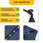 Складной садовый зонт с боковым удлинителем и LED подсветкой LEOBRO Синий (LB-1086) - 6