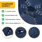 Складной садовый зонт с боковым удлинителем и LED подсветкой LEOBRO Синий (LB-1086) - 8