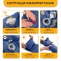 Надувний похідний килимок матрац LEOBRO Air Mat 190 x 60 см Blue (LB-1096) - 6