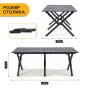 Розкладний туристичний стіл LEOBRO Camp Black XL (LB-1070) - 11