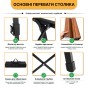 Раскладной туристический стол LEOBRO Pro Camp Wood Alu (LB-1063) - 5