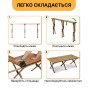 Розкладний туристичний стіл LEOBRO Camp Wood XL (LB-1069) - 6