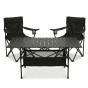 Комплект туристичний - стіл LEOBRO 117x55x50 см та 2 крісла Lite Black - 1