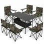 Комплект туристичний - стіл LEOBRO 117x55x50 см та 6 крісел Lite Military - 1